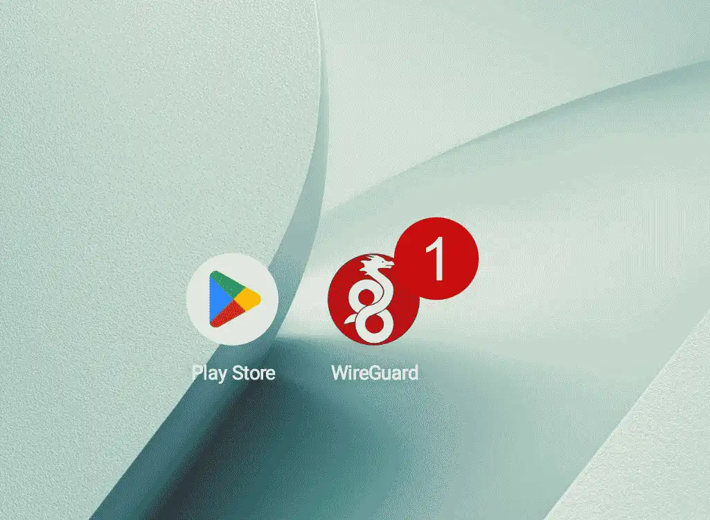 Buscar icono de WireGuard en cajon de aplicaciones