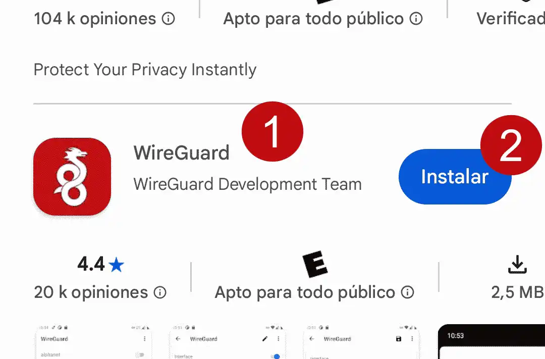 Instalar WireGuard Development Team
