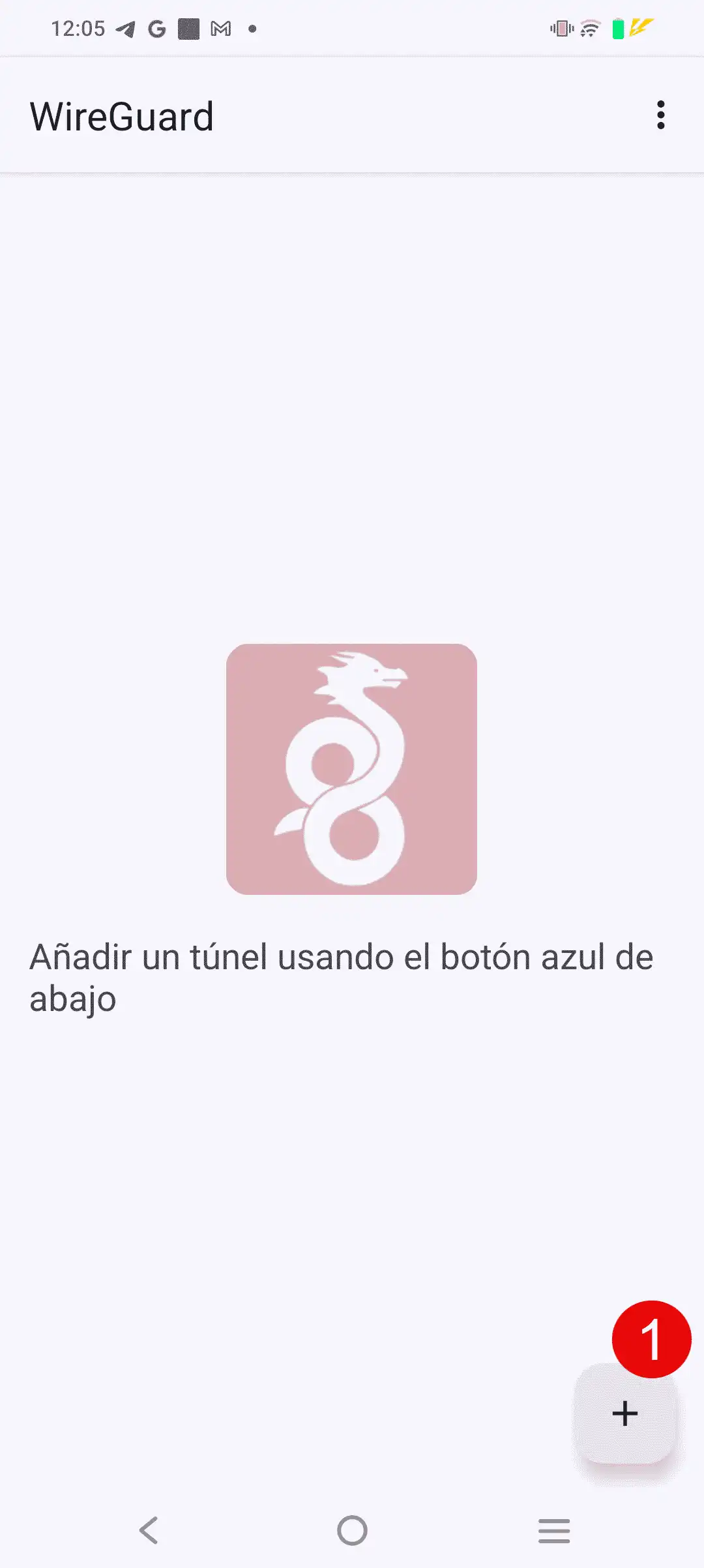 Tocar boton mas para agregar tunel